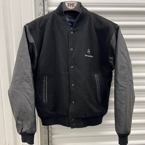 Mercedes Benz McLaren Varsity Jacket Wool & Leather Size-M RARE!!!